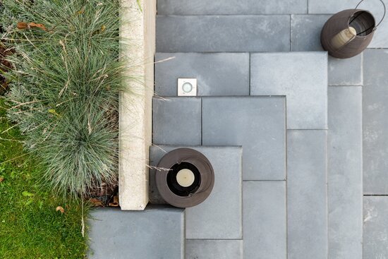 Smooth blue velvet trapblok Betonnen trapblokken