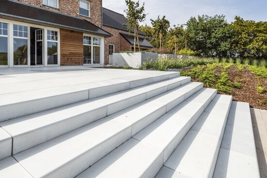 Smooth cream velvet trapblok Betonnen trapblokken