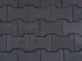 H-profielstenen quinta - zwart - strak,ongetrommeld