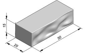Cliffstone element a shadow - gekliefd/verouderd/50x20x15
