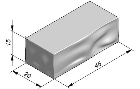 Cliffstone element b gletjser - gekliefd/verouderd/45x20x15 Betonnen stapelstenen