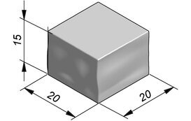 Cliffstone element c gletjser - gekliefd/verouderd/20x20x15