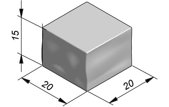 Cliffstone element c labrador - gekliefd/verouderd/20x20x15 Betonnen stapelstenen