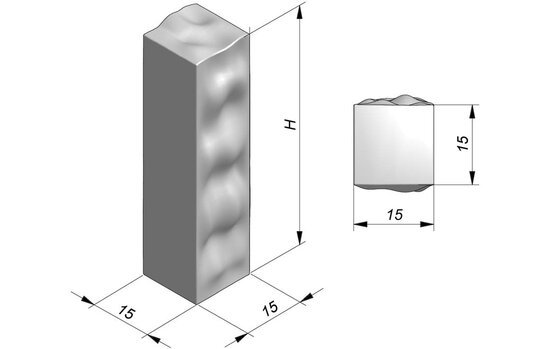 Cliffstone  palissades - labrador - gekliefd/verouderd Betonnen palissades